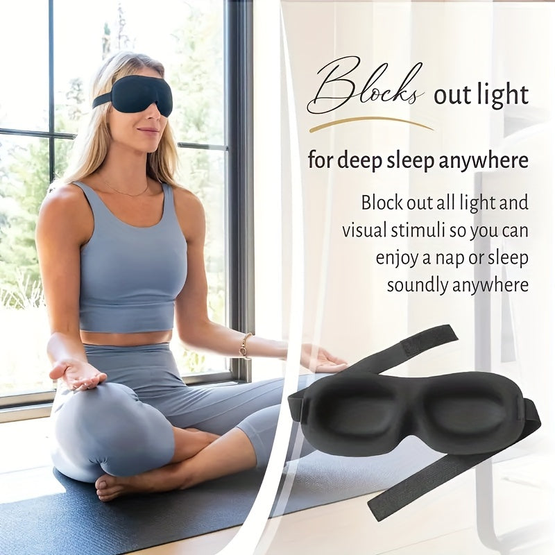 3D 100% Light Blocking Contoured Sleep Eye Mask