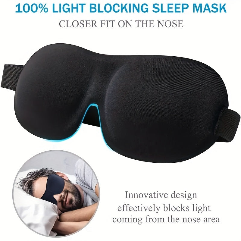 3D 100% Light Blocking Contoured Sleep Eye Mask