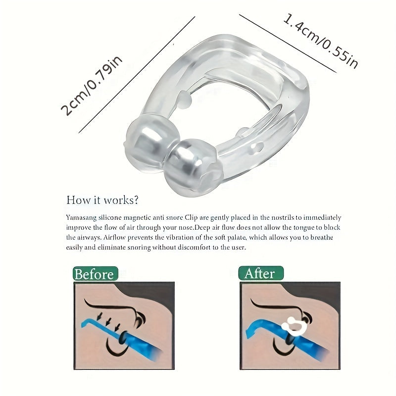 Anti-Snoring Magnetic Silicone Nasal Plug